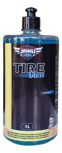 Revitalizador Brilha Pneus Tire Gloss 1 Litro Janu Cor Azul-celeste