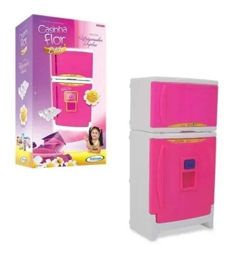 Brinquedo Refrigerador Duplex Casinha Flor Estilo Xalingo