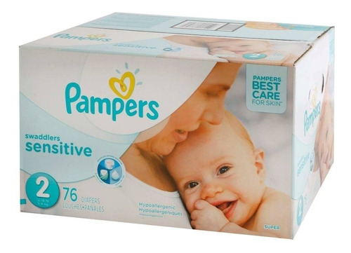 76 Pañales Pampers Swaddlers Sensitive Etapa 2