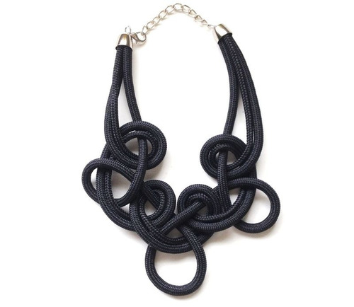 Colar De Corda Loop Preto
