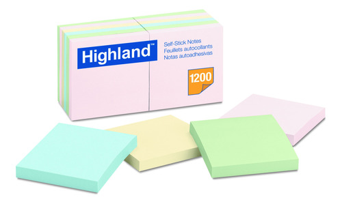 Highland Note 3 X 3 ) Vario Color Pastel 12 Blocs