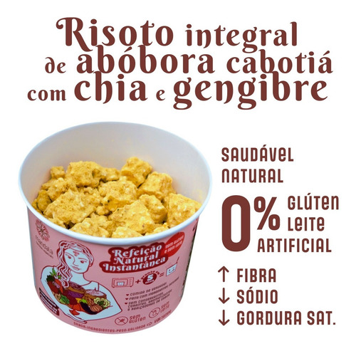 Imagem 1 de 8 de Risoto Integral Abóbora Chia Gengibre Sem Glúten Sem Leite