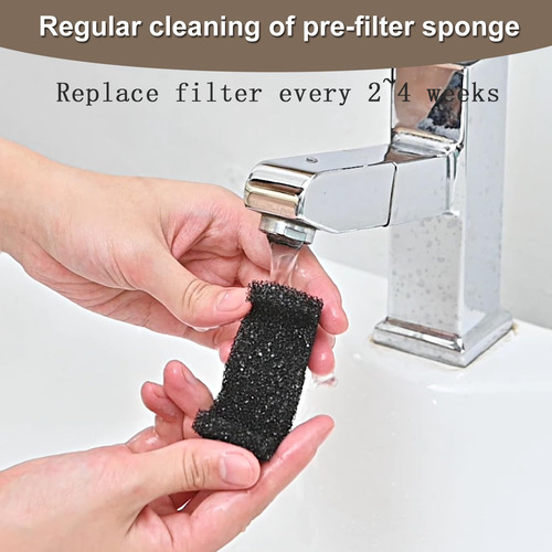 Filtro De Esponja Negra De 8 Piezas Para Fuente De Agua Para