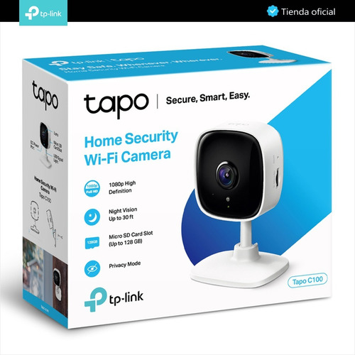 Tp-link, Cámara De Seguridad Wifi, Full Hd, Audio, Tapo C100