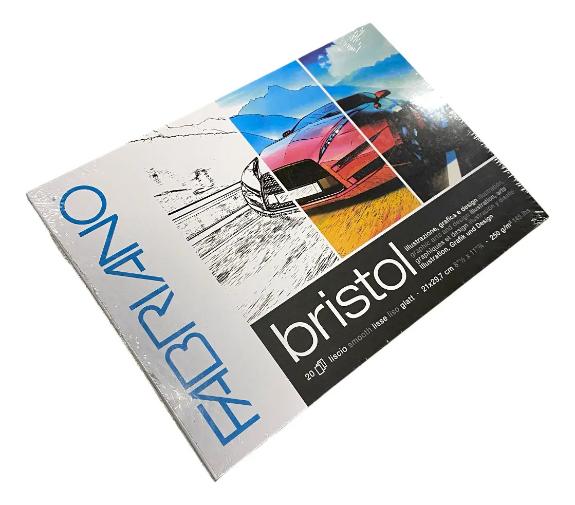 Block Dibujo Fabriano Bristol 21x29.7 20 Hojas 250g Cuaderno