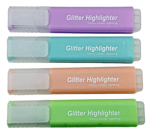 Shiny Under Resaltadores Glitter Pasteles X4 