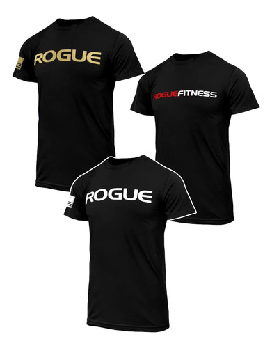Pack 3 Remeras R-ogue Crossfit Mma Gym 100% Algodón