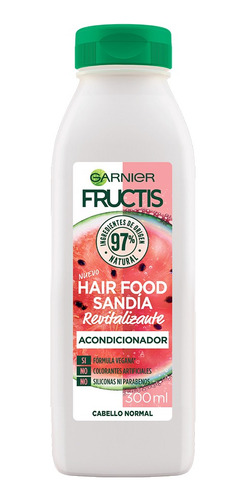 2 Pzs Garnier Sandia Acondicionador Hair Food Fructis 300ml