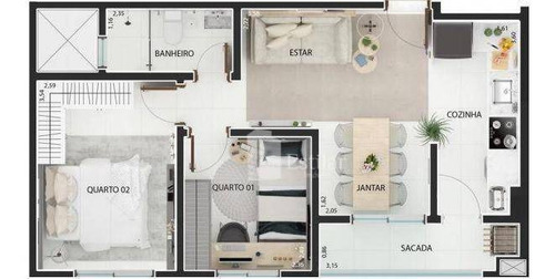 Imagem 2 de 10 de Apartamento Garden 02 Quartos No Cidade Jardim, São José Dos Pinhais - Gd0489