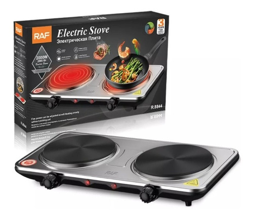 Pack X2 Cocina Electrica Portatil 2 Platos Encimera De 2000w