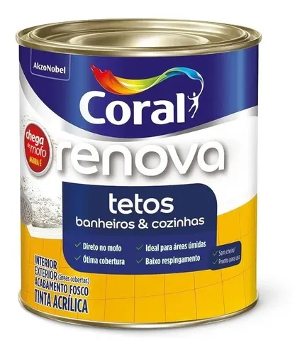 Tinta Anti Mofo Teto Banheiro Cozinha Branco Coral 900ml | Parcelamento ...