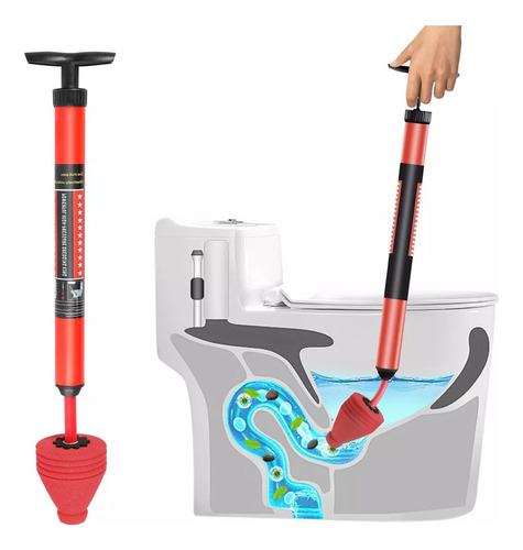 / New U Para Baño Practico Pistola Destapa Caños De Aire