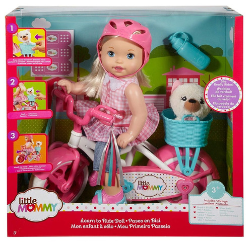Muñeca Little Mommy Paseo En Bicicleta Mattel