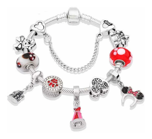 Pulsera Compatible Pandor Mickye Minnie Mimi Princesas Amor