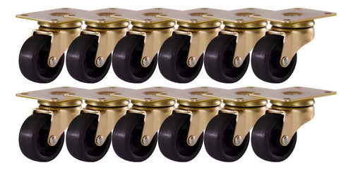 12x Rodízios Freezer Horizontal Geladeira Nylon 41mm