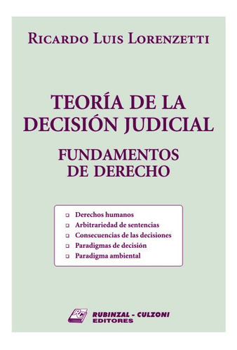 Libro Teoría De La Decisión Judicial Fundamentos De Derecho