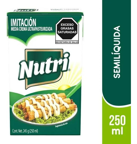 2 Pza Imitación De Media Crema Nutri 250 Ml