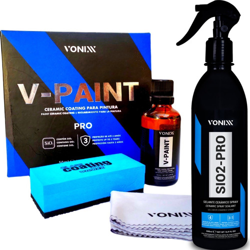 V-paint Pro Vonixx 50ml + Sio2 Pro 500ml Vonixx Vitrificador