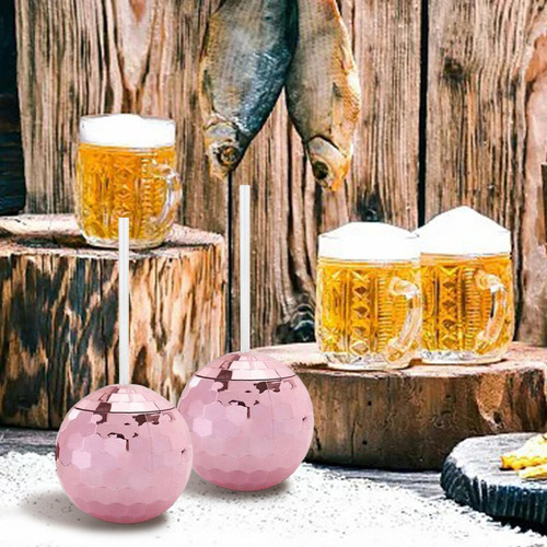 Suministros Para Fiestas Con Pajita De 20 Onzas De Oro Rosa