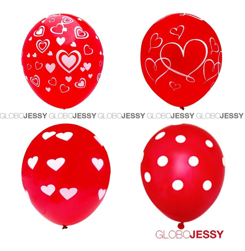 Globos Con Diseño San Valentín 12 Pulgadas