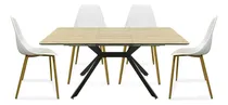 Comprar Set De Comedor Mesa Extensible 160x80 +4 Sillas Tulip Blanca