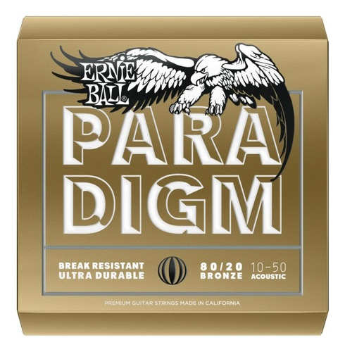 Ernie Ball Paradigm 10-50 Cuerdas De Guitarra Acustica