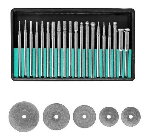 Kit 25 Brocas Puntas Diamante Dremel O Mototool De 3mm (1/8)