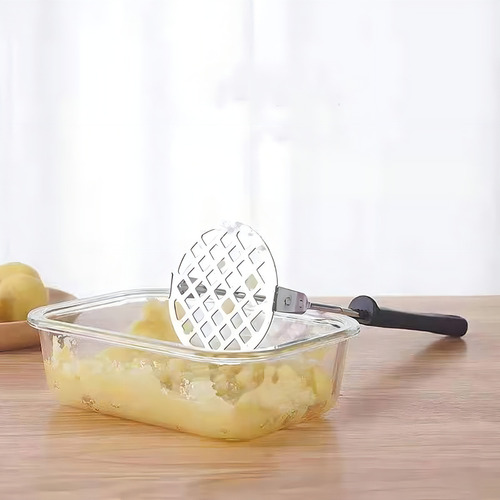 3 Amassador De Batata Legumes Feijão Aço Inox Cabo Reforçado