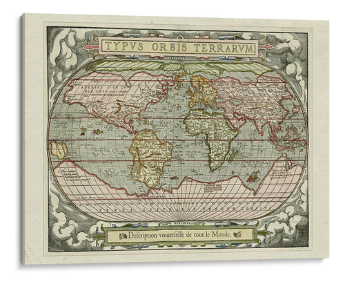 Canvas Lab Cuadro Mapa De Orbis Tipvs 40x30