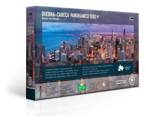 Quebra-cabeça Game Office Skyline de Chicago 2518 de 1500 peças