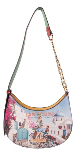 Bolsa Hobo Nicole Lee Con Cadena Estampada Ss22 Color Stairway To Heaven