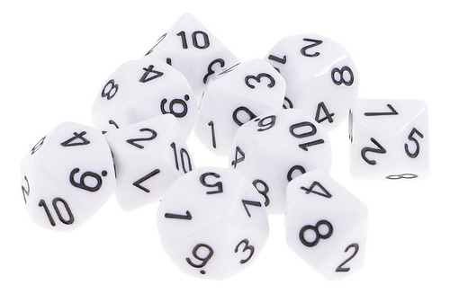 10pcs D10 Dados Dados Acrílicos Caras Para And Juegos