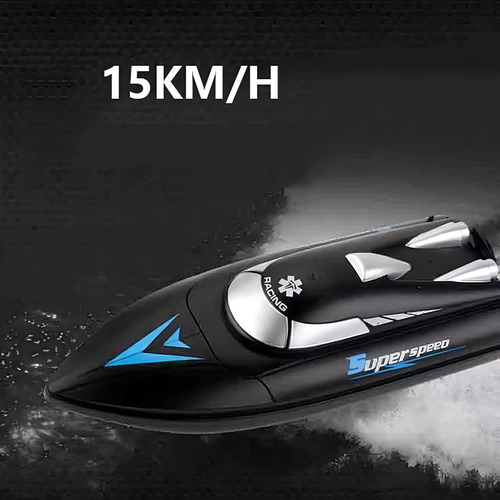 Qaqqvq Barco Rc: Barco De Control Remoto De Alta Velocidad De 15 Km/h Para Niños Y Adultos Para Lagos Y Piscinas/navegación Bidireccional
