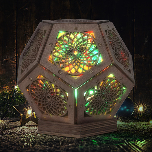 Cena Romántica A La Luz De Las Velas Con Proyector De Piso B
