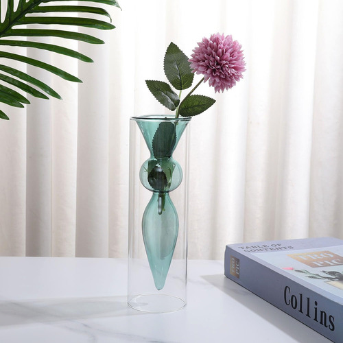 8.6in Tall Lightweight Flower Glass Vase Flower Vases For Ce
