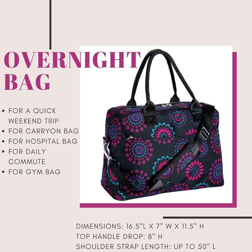 Bolso De Noche Floral Para Mujer (purple Circle) Mediano