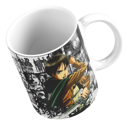 Taza Mug 11oz Anime Shingeki No Kyojin Ataque Titanes Eren