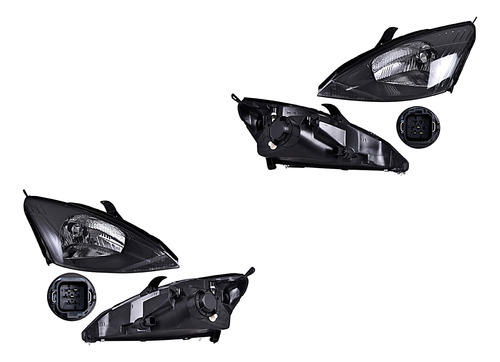 Par Juego Faros Ford Focus 2003 - 2004 Fondo Gris Depo Qwe