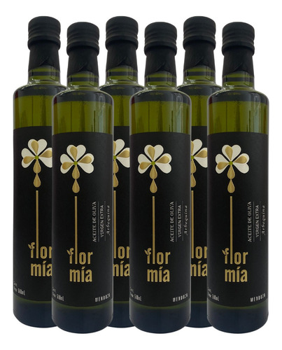 Aceite Oliva Virgen Extra Arbequina Flor Mia 500ml Pack X6