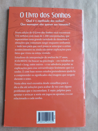 O Livro Dos Sonhos - Joãobidu (Usado)
