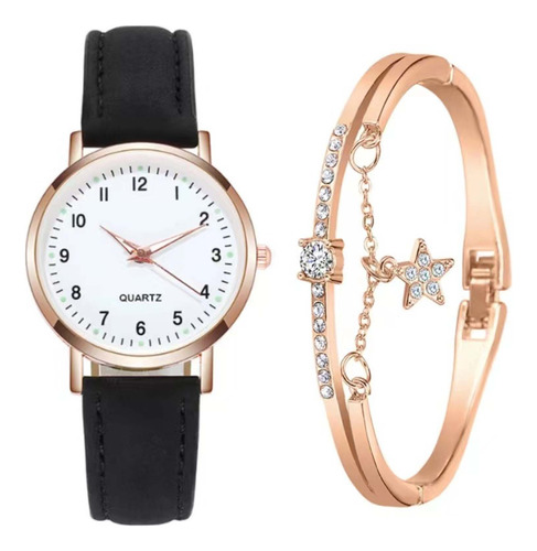 Reloj De Cuarzo Clásico Para Mujer T Con Esfera Luminosa, Fr