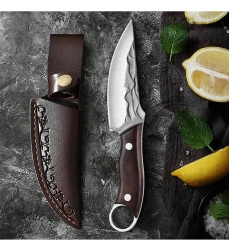 Cuchillo Pra Autodefensa Caza, Pesca Y Deshuesador Con Funda