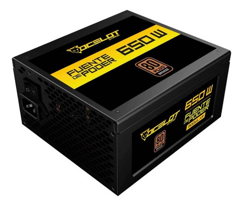  OCELOT GAMING fuente de poder OGPS600M Atx 650w certificación modular 80+ bronce color negro fácil instalación gamer 4 conectores molex factor de forma atx