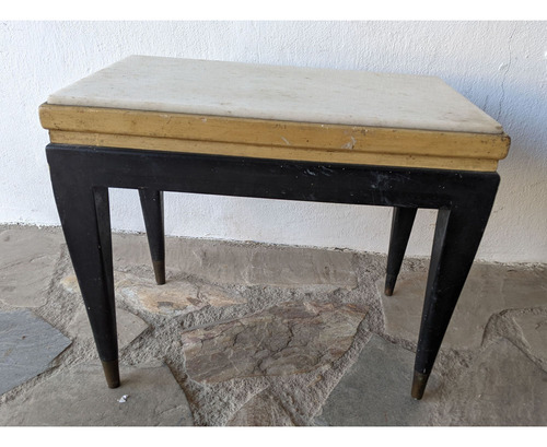 Mesa De Sala Antigua, Estilo Americana, Tapa De Mármol (Usado)