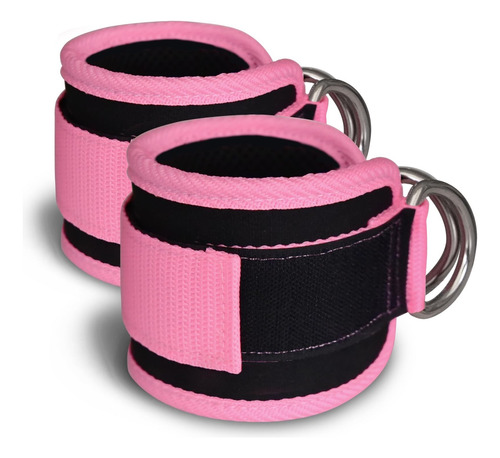 Tobillera Fitness Gym, Reforzada Doble Anilla En D, Correas