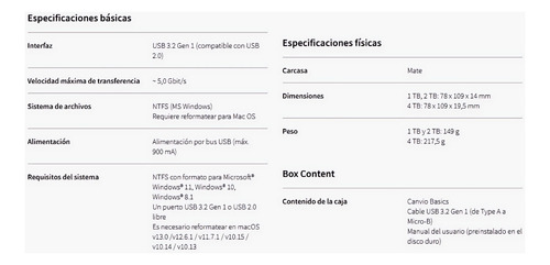 Disco Duro Externo Toshiba Canvio Basics Usb 3.0 Negro 2tb