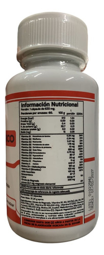 Multivitaminico 60 Capsulas - Grizzly Bear Sabor Sin Sabor
