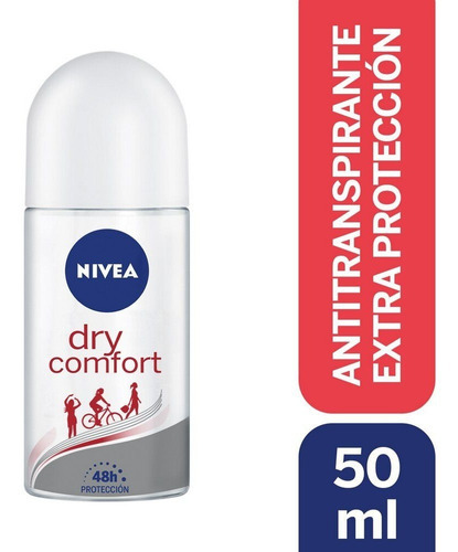 Nivea Desodorante Roll On Dry Comfort 50 Ml Fragancia N/A