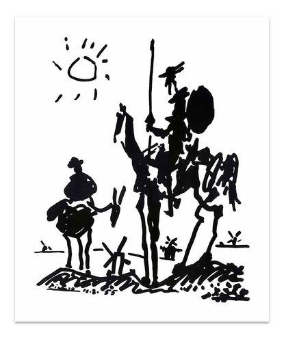 Cuadro Canvas Fine Art Don Quijote Picasso 40x50 Cm Myc