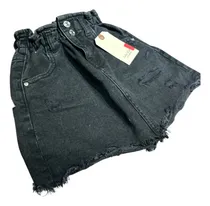 Comprar Pollera De Jeans Negra Niñas Marca Zara Importada T 7